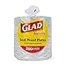 Glad Round Disposable Paper Plates for All Occasions | Soak Proof, Cut Proof, Microwaveable Heavy Duty Disposable Plates | 10