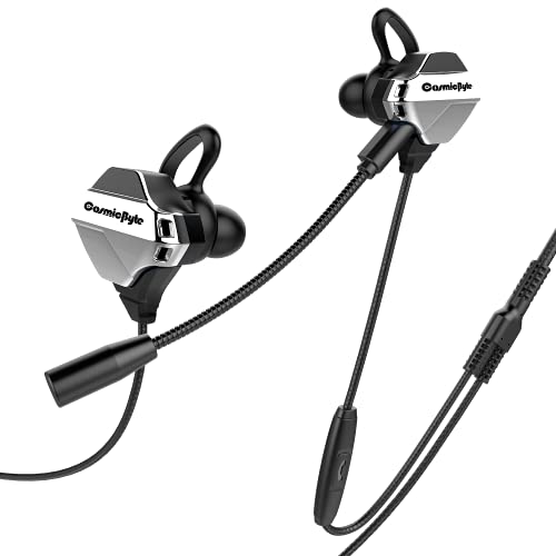 Cosmic Byte CB-EP-04 Gaming Wired in Ear Earphone with Microphone Detachable for PC, PS4, Mobiles, Tablets (Black/Silver) - Image 2