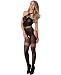 Leg Avenue Women's Sheer Bodystocking with Multi Strand Twist - Black - One Size