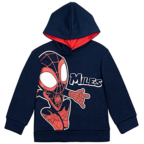 Marvel Spidey and His Amazing Friends Miles Morales Toddler Boys Fleece Hoodie Black 4T