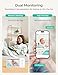 Dr.Care VistaView Lite RB Smart WiFi Baby Monitor with 2 Cameras - 4” 720P Split Screen & 1080P Camera App Control, Motion Alerts, 2500mAh Removable Battery, Night Vision, Multi-User, Triple Security