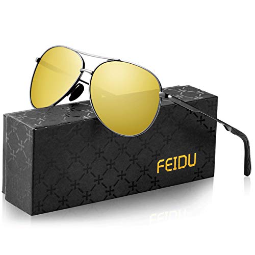 Night Driving Glasses Mens Glasses - FEIDU Night Vision Glasses for Driving FD9002