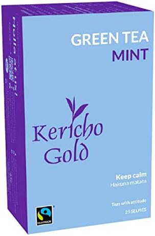 Kericho gold Kenyan Tea (Mint Green Tea, 25 Enveloped Tea Bags, 1.76oz)