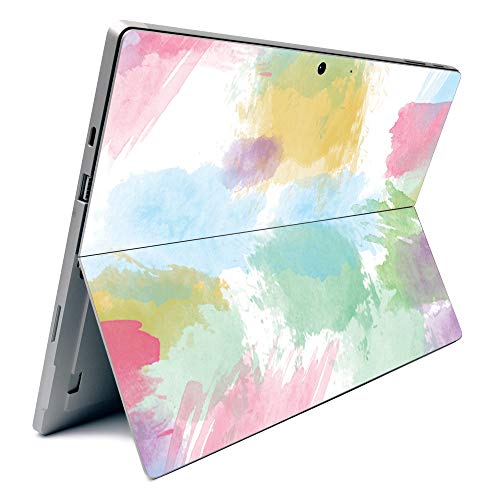Image of MightySkins Carbon Fiber Skin for Microsoft Surface Pro 7 - Watercolor White | Textured Carbon Fiber Finish | Easy to Apply, Remove, and Change Styles | Made in The USA