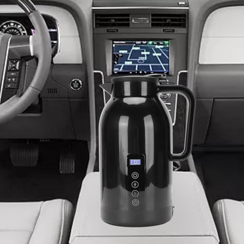 Pava eléctrica portátil 1300ml acero inoxidable viaje auto miniatura 4