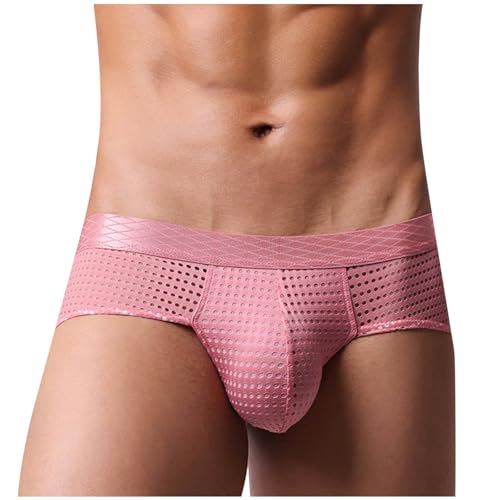 Men's Mesh Briefs Breathable See Through Soft Comfortable Underwear Sexy Mesh Dotted Breathable Underpant with Pouch2
