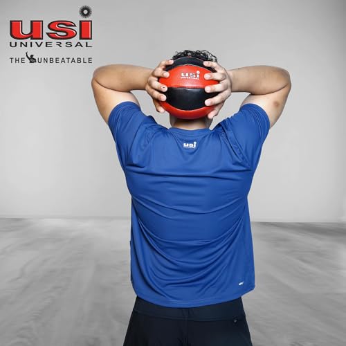 Medicine Ball,736SL8 Leather Gym Ball 2Kg Ideal for Men,Women Exercises & Workout,Have Low Bounce,Leather Surface for Sufficient Grip,Use for Home Gym Exercise Fitness Weight Ball,Black