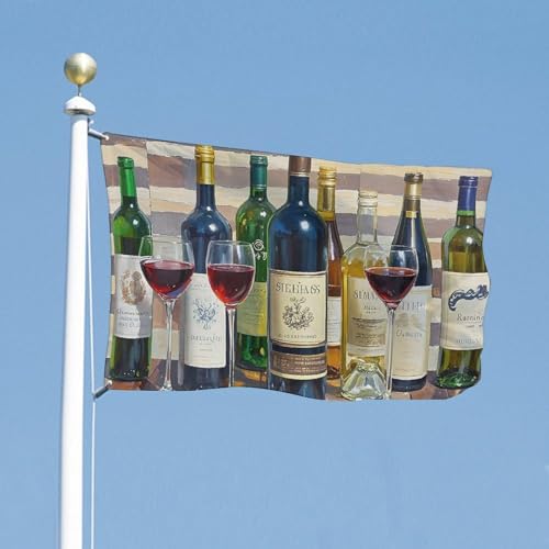 Drapeaux imprimés collection de vin 152x243 cm pour décoration extérieure