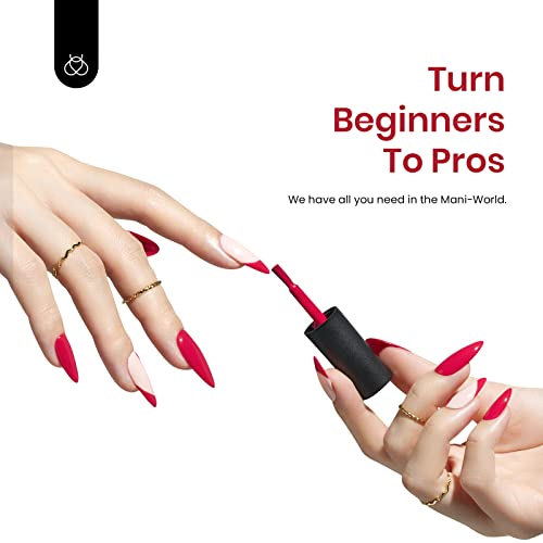 Image of Beetles Red Gel Nail Polish - Cherry Mocha, 15ML Burgundy Red Gel Nail Polish, Soak Off Holiday Nails Art Manicure Salon DIY Design UV Nails Lamp Needed