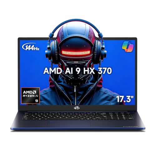 Image of NIMO 17.3 inch AI Laptop, 12 Cores AMD Ryzen AI 9 HX 370 64GB RAM 4TB SSD