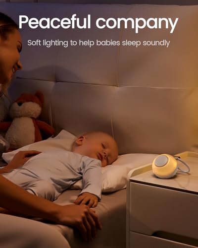 Image of CHICWAY Portable Sound Machine with AI Cry Detection White Noise Machine