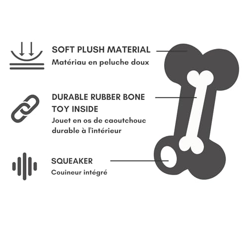 Juguete interactivo de felpa 2 en 1 para perro miniatura 6
