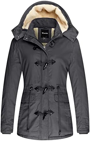 Wantdo Ladies’s Winter Thicken Jacket Cotton Coat with Detachable Hood