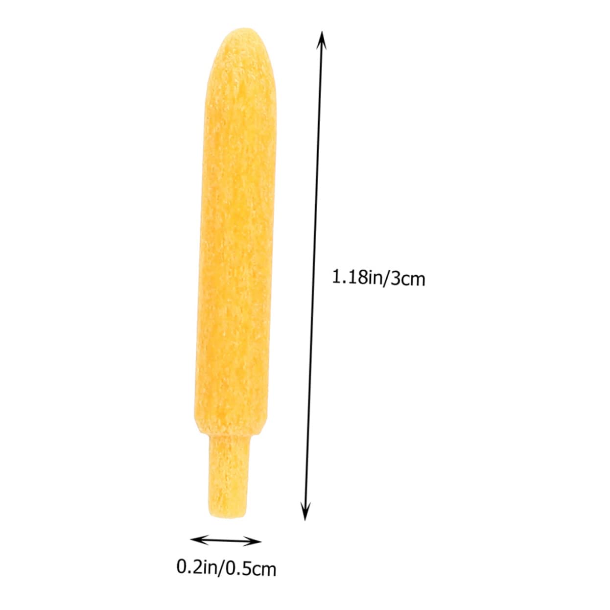 HOMSFOU 5 Sätze Ersatzminen Für Lackstifte Ersatzspitzen Für Lackmarker Ersatzspitzen Für Pinselspitzen Nachfüllbare Markierstifte Pinselstiftspitze Gelbe Polyester 60 Stück * 5