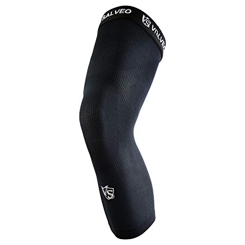 Vital Salveo-Sports - Rodillera de compresión para deportes al aire libre, soporte para recuperación de germanio, baloncesto (1 unidad), XL, Negro
