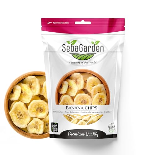 Seba Garden Sweetened Banana Chips 750g Crunchy & Delicious Snack | Resealable Doypack | Perfect for On-the-Go Lunch Boxes Parties & Sharing