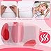 Funnysoft 100 Pcs Self Heated Steam Eye Masks Disposable Self Heating Eye Mask Bulk Steam Mask Warm Compress Gifts for Home Office Travel Warm Sleep Supplies (Pink)