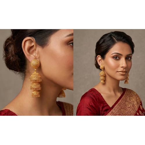 Image of JFL - Jewellery for Less Gold Plated Copper Earrings For Women