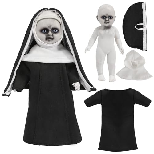 Muñeca Creepy Catholic Nun para Halloween 22.5 cm miniatura 2
