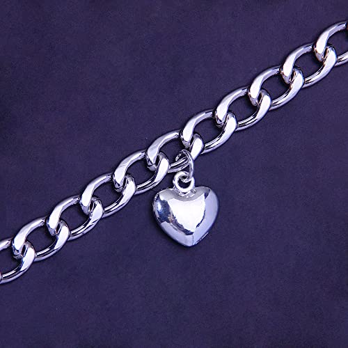Ankle Bracelets For Women Cuban Link Anklet Silver Heart Anklet Silver Anklets For Women Silver Anklet Bracelets For Women Dainty Foot Jewelry #TOP5