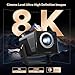 [8K Unterstützt/2000 ANSI/AI Visuelle Kalibrierung] X7 Smart Beamer mit Android 14 OS, 1080P UHD Projektor mit Netflix/YouTube/AI Auto Fokus&Keystone&Hindernisver... 6 & Bluetooth 5.4/200"