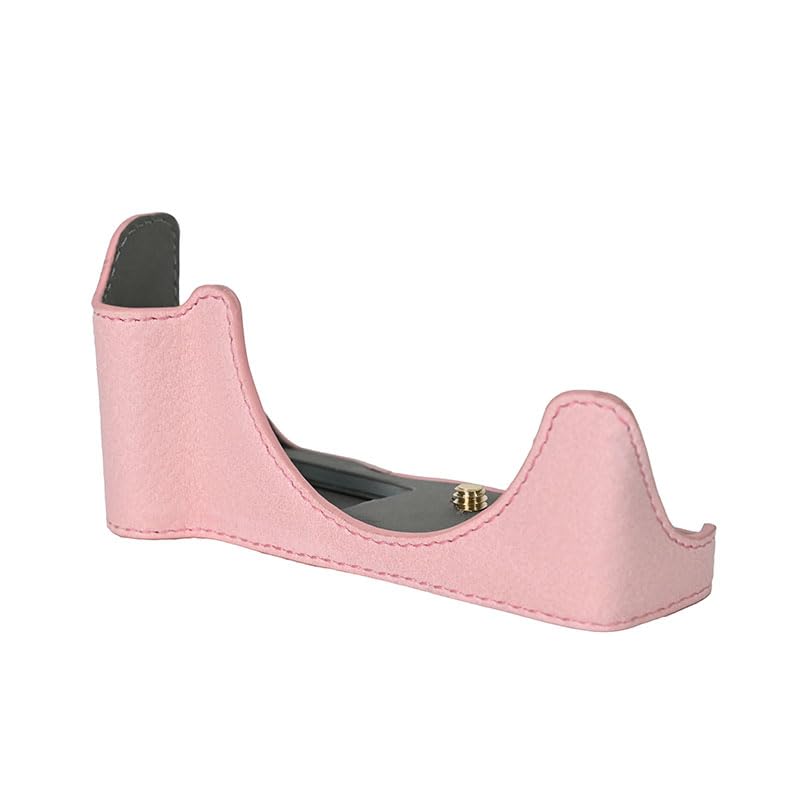 Funda de media cámara para Canon Eos R50 de cuero PU rosa miniatura 7