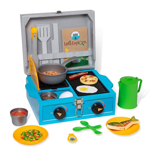 Juego de hornillo de campamento Melissa & Doug y juguetes de desarrollo infantil