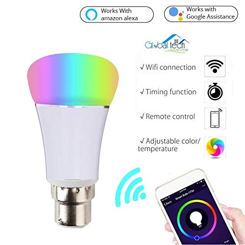 Image of protium Smart WiFi RGB Bulb work with amazon alexa Google home and IFTTT (7W) White