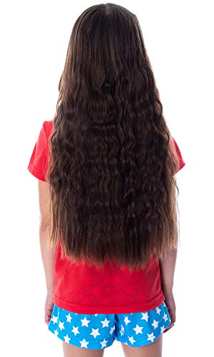 DC Comics Girls' Wonder Woman Gold Foil Logo Shirt and Shorts Loungewear 2 Piece Pajama Set2