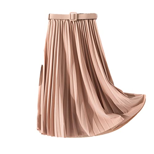 Jupe trapèze taille haute élastique pour un style vintage quotidien confortable