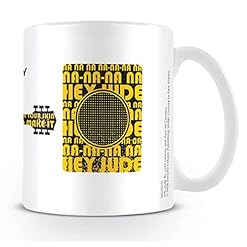 1art1 The Beatles Lyrics By Lennon & Mccartney, Hey Jude, Guitar Tasse À Café Mug 9×8 cm - Les Beatles, Paul McCartney, John Lennon, RIngo Starr, George Harrison