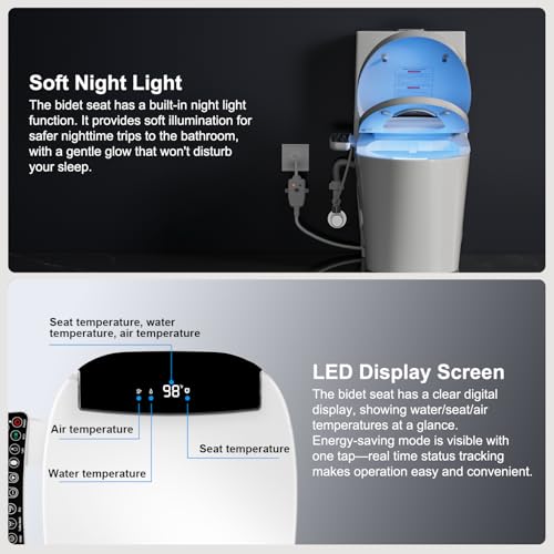 Luxury Heated Toilet Seat Bidet Combo