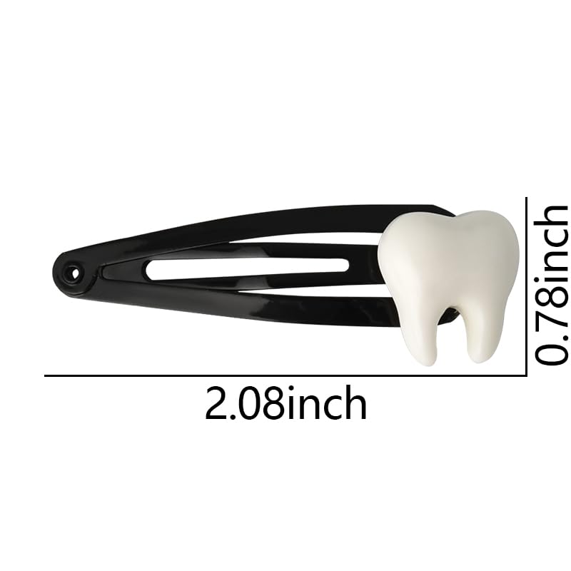 Miniatura 7 de Pinzas para el cabello en forma de dientes, góticas góticas de Halloween, accesorios para el cabello para mujeres y niñas, dientes de hueso, Y2K,