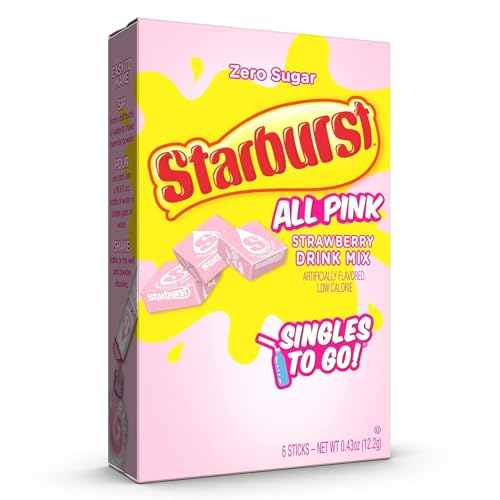 Starburst Singles To Go Powdered Drink Mix, Strawberry, 1 Box with 6 Packets - 6 Total Servings - image 1