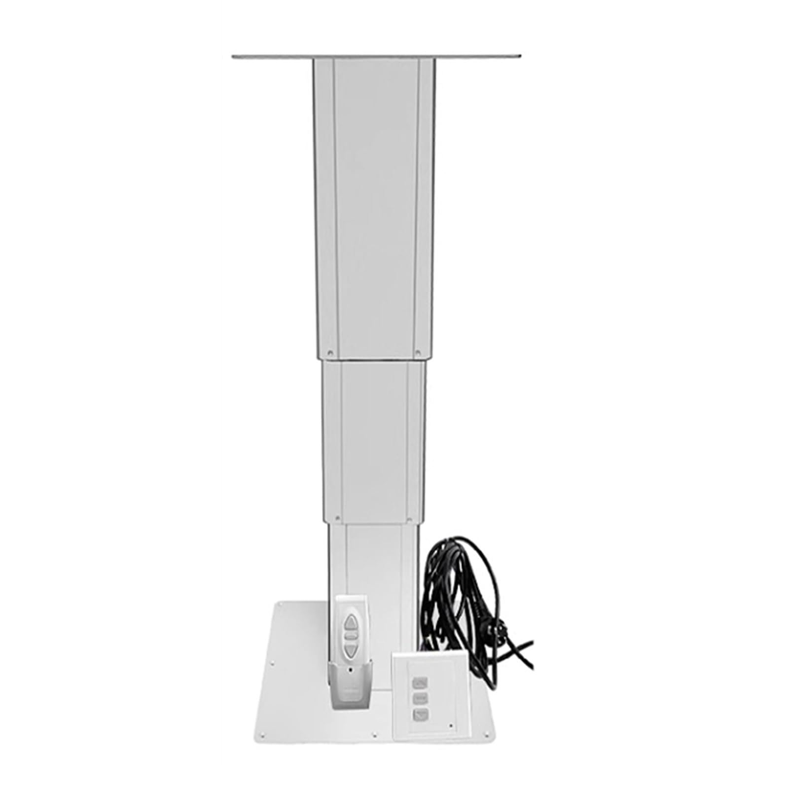 Piedistallo Telescopico per Tavolo da Camper per Impieghi Gravosi, Gambe per Tavolo Pieghevoli Elettriche in Lega di Alluminio con Telecomando per Regolare L'altezza, Funzione Anti-pizzicamento 12V-24