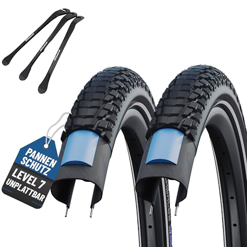 2er Set Schwalbe Reifen Marathon Plus Tour 28 Zoll (37-622) Reflex...