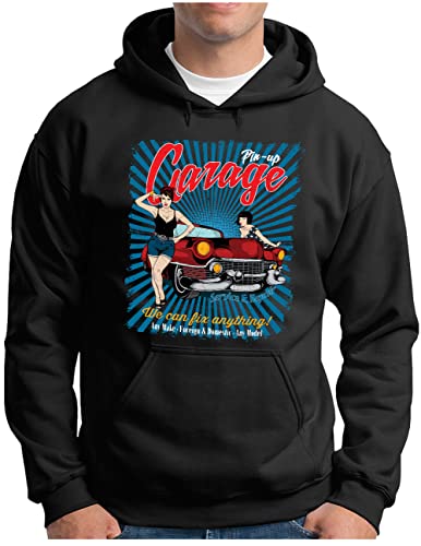 Pull à capuche Homme OM3 vêtement vintage US Pin Up S 4XL