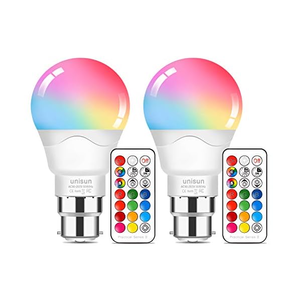 E14 Led Lampe 6W RGBW Äquivalent 40W, Farbwechsel Glühbirne Dimmbar, 2700K Schraubglühbirnen mit Fernbedienung…