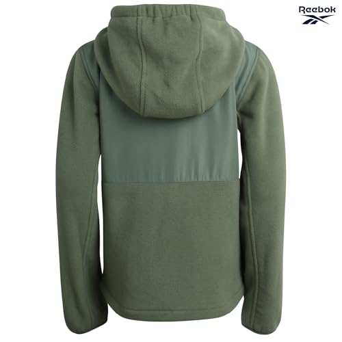 Image of Reebok Girls Fleece Jacket - Weather Resistant Lightweight Polar Fleece Line Zip Up Fleece Jacket for Girls Outerwear Coats