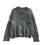 Cocila Cardigan Sweaters for Women Women's Chunky Sweater Pearl Knitted Coat Long Sleeve E...