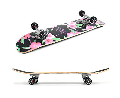 Amrgot Skateboards For Beginners,31 * 8 Inches Complete Skateboards For Kids,Boys,Girls And Adults,7 Layer Maple Wood,Double Kick Deck Concave Standard And Tricks Skateboard… #TOP1