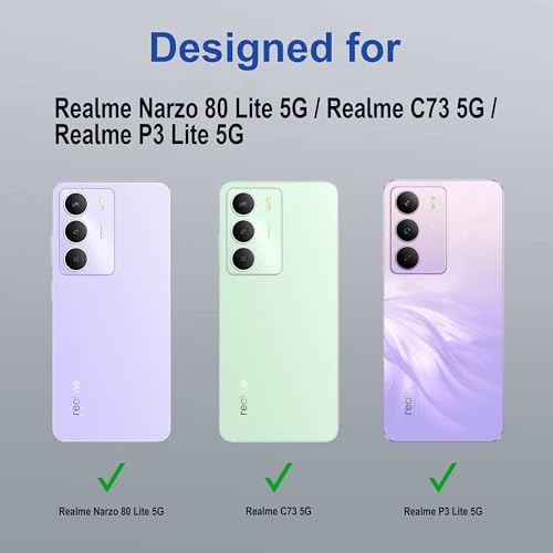 Image of amazon basics Back Case Cover for Realme Narzo 80 Lite 5G | MagSafe Case with Built-in Metal Ring | Supports MagSafe Charger, Wallet & Car Mount | Shockproof Hybrid PC + TPU | Blue