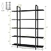 Tribesigns 5-Tier Bookshelf, Vintage Industrial Style Bookcase 72 H x 12 W x 47L Inches, Black