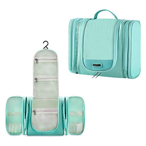 Multifunktionale Kulturbeutel,Kulturtasche für Männer und Frauen,Waschbeutel mit großer Kapazität, Großer Kulturbeutel zum Aufhängen für Reisen mit Haken, Zwei Farben zur Auswahl (Zartes Grün)