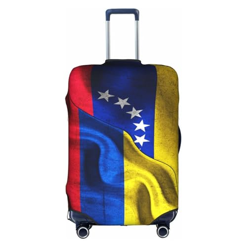 Venezuelan Venezuela Flag Colombian Colombia Flag Travel Luggage Cover Washable Suitcase Case Suitcase Protector Fit Luggage Cover Large