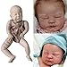 U&S Reborn Kit de poupée 55,9 cm vierges non peintes Reborn Dolls réalistes pour garçons et filles Kit de poupée bébé en silicone avec accessoires pour le corps en tissu