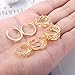 FUNRUN JEWELRY 5PCS Adjustable Toe Ring for Women Girls Open Tail Ring Band Hawaiian Foot Jewelry Gold Tone