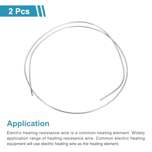 QUARKZMAN 2 Stück 10 Gauge Nichrome Heizdraht 2.5mm x 1m Cr20Ni80 Schneidedraht Widerstandsdraht Hochtemperatur für Reparatur von Elektronischen Komponenten Chemie Technik Heizelemente