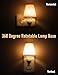 LOIWON Vintage Plug in Night Light with Switch, 2-Pack 0.5W LED Night Lights Plug into Wall Socket, Soft Warm Baby Nursery Nightlight with Linen Fabric Lamp Shade for Adult Kids Room Bathroom Hallway