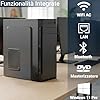 PC Fisso Completo - Computer Desktop Intel Core i5-14400 • RAM 16GB DDR4 • SSD 500GB M.2 • Grafica Intel UHD 730 • Wi-Fi AC e Bluetooth • Masterizzatore DVD • HDMI • USB 3.0 • Windows 11 Pro